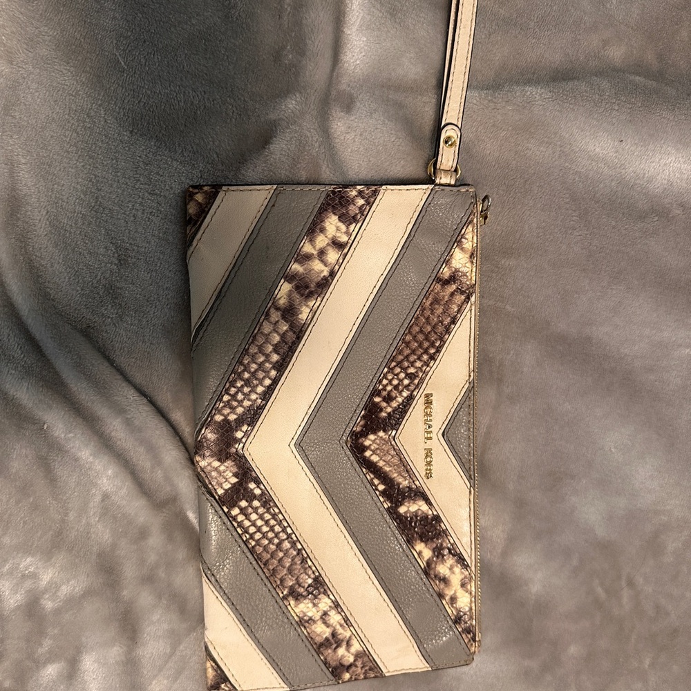 Michael Kors Metallic Python Envelope Clutch –‎ L… - image 3